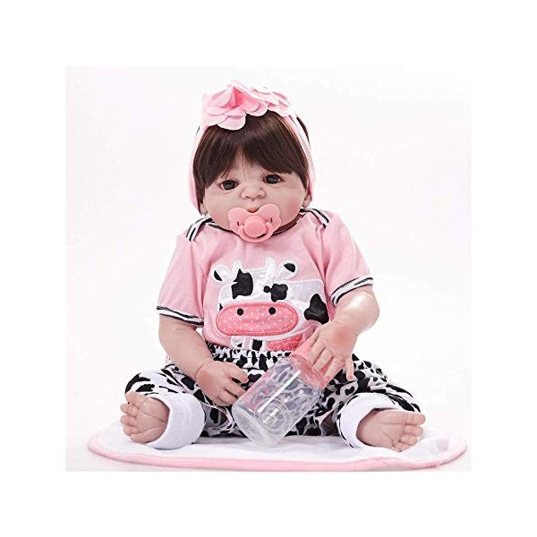 Aides à la mémoire réalistes pour bébés Reborn Simulation Baby Reborn Baby Soft Doll 22"pour Enfant de 3 Ans et Plus C01 