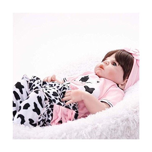 Aides à la mémoire réalistes pour bébés Reborn Simulation Baby Reborn Baby Soft Doll 22"pour Enfant de 3 Ans et Plus C01 