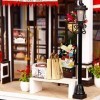 DIY Dollhouse Miniature Kit Mini Doll House Accessoires Paris Cake Shop Meubles Lumières LED Modèle en Bois Puzzle Artisanat 