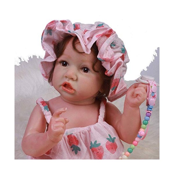 Poupée bébé Reborn en Silicone Souple de 58 cm, poupée réaliste Mignonne pour Nouveau-né Fille pour Enfants, Jouet dannivers