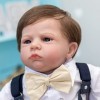 Reborn Baby Dolls Garçon 23 Pouces 57cm Poupée en Silicone Souple Poupées réalistes pour Tout-Petits avec Corps en Tissu Poup