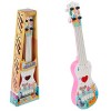 Jouet de Guitare Ukulélé pour Enfants avec 4 Cordes Réglables et Médiator Guitare Ukulélé Musicale Instrument de Musique dap