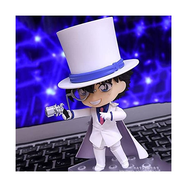 JJRPPFF Poupée modèle Kid The Phantom Thief Version Q, Le Personnage de Detective Conan, vêtu de Blanc, Debout, Mesure 3,9 Po