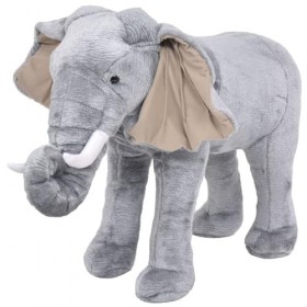 Homgoday Éléphant en Peluche debout Gris XXL Accessoires pour Poupées en Peluche Poupées