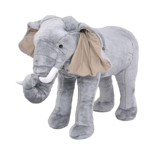 Homgoday Éléphant en Peluche debout Gris XXL Accessoires pour Poupées en Peluche Poupées