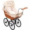 small foot 8773 Landeau de poupée "Cornelia" en bois, toit mobile et accessoires inclus oreiller et couverture , à partir de