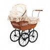 small foot 8773 Landeau de poupée "Cornelia" en bois, toit mobile et accessoires inclus oreiller et couverture , à partir de