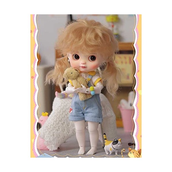 1/6 Bjd Doll Poupée SD 24.5 cm Exquisite 9.6inch Ball Joint Doll avec Vêtement, Perruque, Maquiller + Accessoires, Cadeaux po