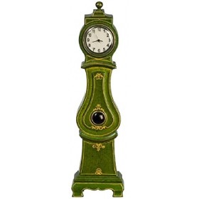 Melody Jane Horloge de travail miniature JBM pour maison de poupées Vert antique 1:12