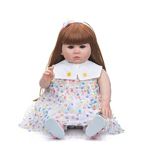 Reborn Toddler Dolls 24 Pouces 60cm Adorables Filles Potelées Poupées Bébé Réalistes Qui Ressemblent À Une Vraie Poupée Bébé 