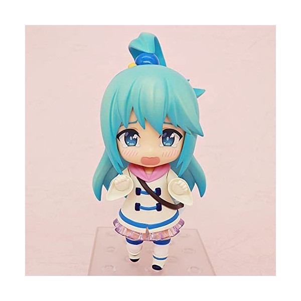 EASSL Poupée Aqua Nendoroid Mobile, tirée des Bénédictions pour Un Monde Meilleur !, matériau en PVC de 3,9 Pouces de Haut, y