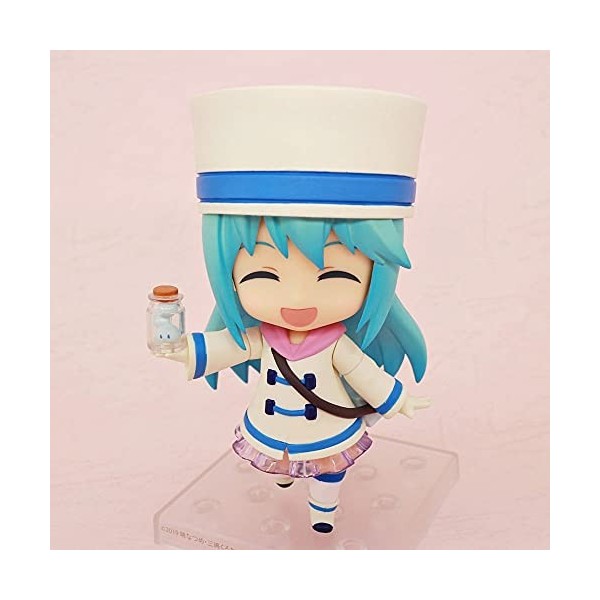 EASSL Poupée Aqua Nendoroid Mobile, tirée des Bénédictions pour Un Monde Meilleur !, matériau en PVC de 3,9 Pouces de Haut, y