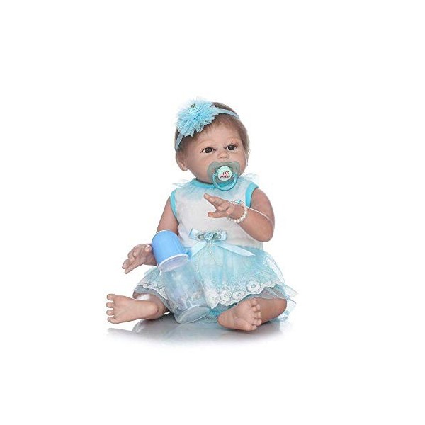 Reborn Baby Dolls Aides à la mémoire Poupée Reborn Pleine Simulation de Corps en Plastique bébé poupée 20 "Fait à la Main pou