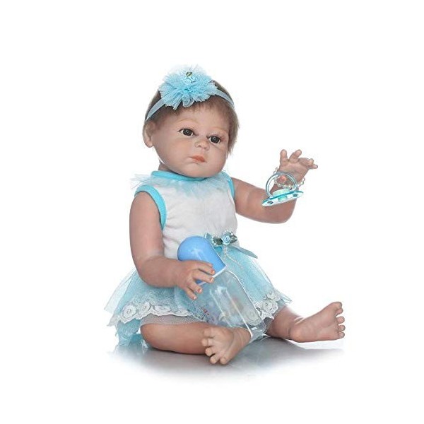 Reborn Baby Dolls Aides à la mémoire Poupée Reborn Pleine Simulation de Corps en Plastique bébé poupée 20 "Fait à la Main pou