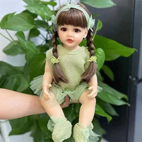 Poupées réalistes pour bébés Filles, 22 Pouces, poupées réalistes pour Nouveau-nés, Corps en Vinyle Souple, Boucles réalistes