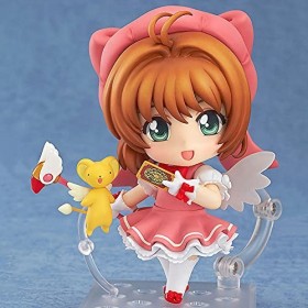 JJRPPFF Poupée modèle Kinomoto Sakura Version Q, Personnage danime de Magic Girl Sakura, Posture Debout, Mesure 3,9 Pouces d