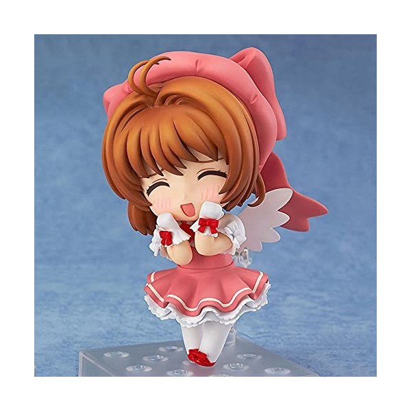 JJRPPFF Poupée modèle Kinomoto Sakura Version Q, Personnage danime de Magic Girl Sakura, Posture Debout, Mesure 3,9 Pouces d
