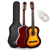 3rd Avenue Pack Guitare Classique enfant Taille 3/4 pour Débutants avec Cordes en Nylon, Housse, Cordes de Rechange – Rouge