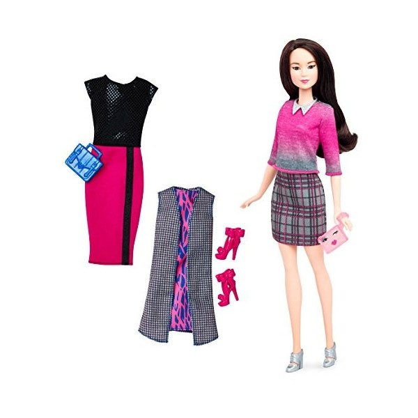 Barbie – DTD99 – Fashionistas – Tenue Chic – Poupée Mannequin + Accessoires de Mode