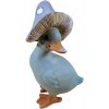 Generisch 1 canard avec chapeau champignon 17 x 10 cm - Canard domestique - Volaille - Figurine animale - Décoration - SRBG H