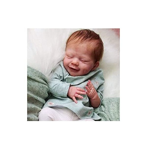18 Pouces 46 Cm Reborn Bébé Endormi Poupée Fille Garçon en Silicone Souple Corps Complet Nouveau-Né Bébé Poupées Enfants Cade