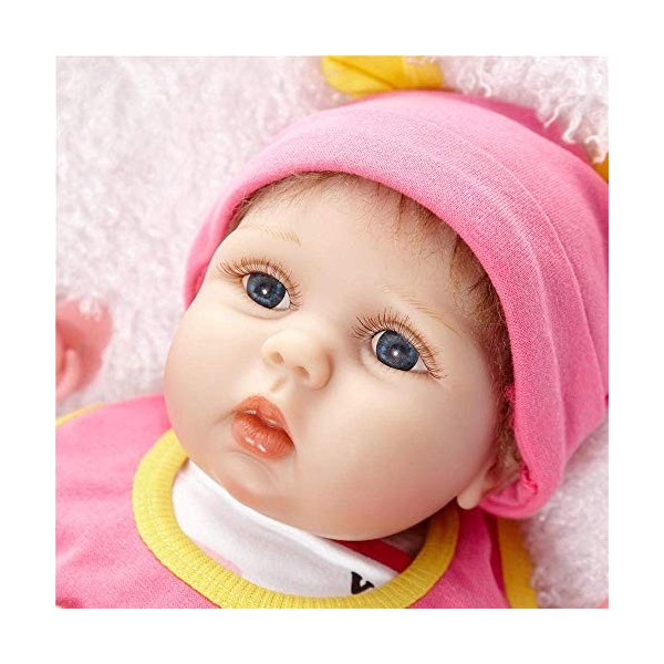 Reborn Baby Dolls Aides à la mémoire Simulation Baby Doll Reborn Doll 22"Fait à la Main pour Enfant de 3 Ans et Plus Jouets 