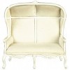 Melody Jane JBM Chaise de maison de poupées médiévale double porte miniature 1:12 Blanc