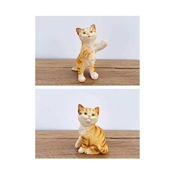 4pcs figurines de chat miniatures résine mini kitty figure sculpture animaux personnages jouets ensemble de jeu fée jardin st