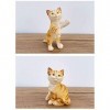 4pcs figurines de chat miniatures résine mini kitty figure sculpture animaux personnages jouets ensemble de jeu fée jardin st