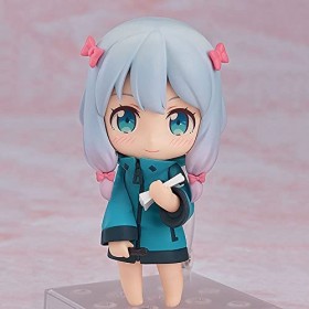 JJRPPFF Poupée modèle Izumi Sagiri Version Q, Longs Cheveux Blanc argenté, pupilles Bleu Aqua, Posture Debout, Violet Mesure 