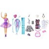 Barbie Calendrier de lAvent fourni avec poupée blonde en tenue violette et 24 accessoires, jouet pour enfant, FTF92