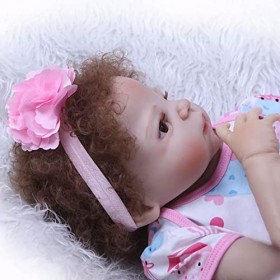 Poupées Bébé Reborn, Poupée Bébé Reborn, Poupée Endormie en Vinyle Réaliste De 23 Pouces, Corps Étanche, Bouche Magnétique av