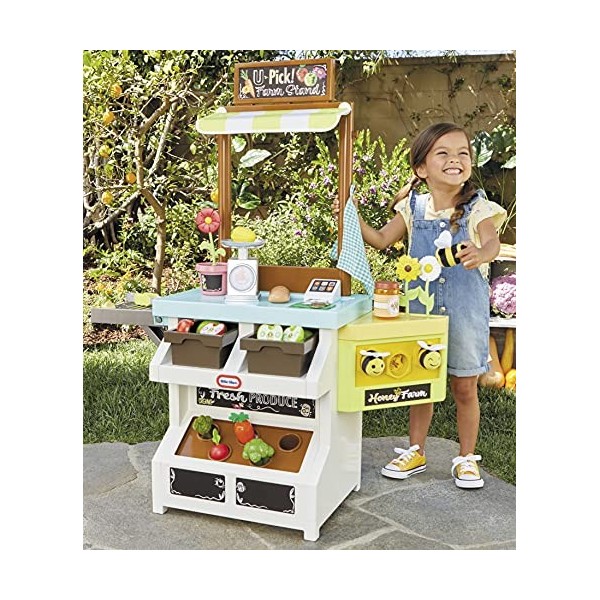 Little Tikes-3-in-1 Garden to Table Market, 657788M, Blanc