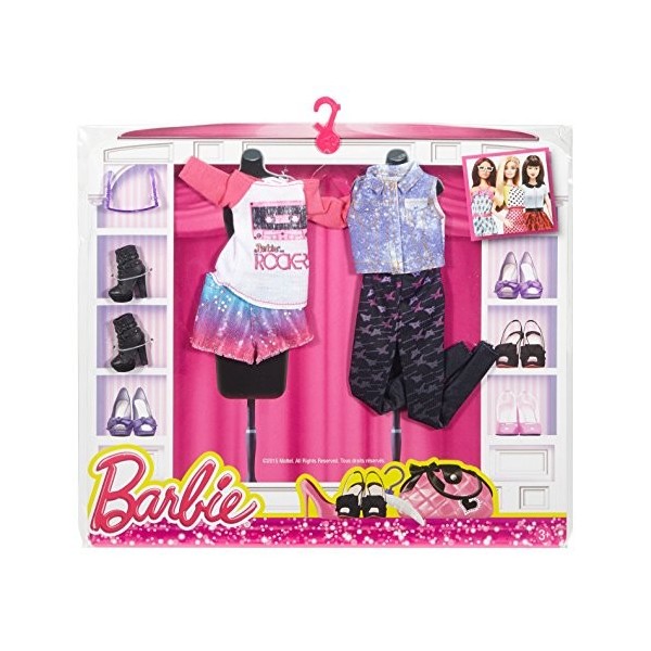 Barbie Lot de 2 Accessoires Tendance et décontractés.