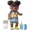 Baby Alive Step ‘N Giggle Baby Black Hair Doll with Light-Up Shoes, Responds with 25+ Sounds & Phrases, Drinks & Wets, Toy fo