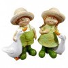 GTT G167 Lot de 2 figurines pour enfants avec oies 14 x 10 cm