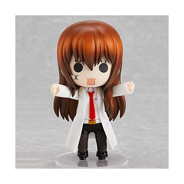 JJRPPFF Steins. Gate, Makise Kurisu, Version Q, Une Variété Daccessoires, Articulations Mobiles, Hauteur 10 cm /3,9 in , F