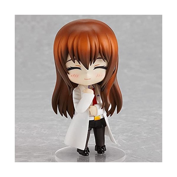 JJRPPFF Steins. Gate, Makise Kurisu, Version Q, Une Variété Daccessoires, Articulations Mobiles, Hauteur 10 cm /3,9 in , F