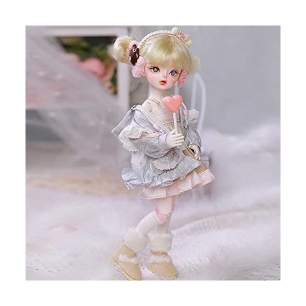 ZDLZDG 1/6 Mini Mode BJD Poupées 29cm Ball Jointed Doll avec Ensemble Complet Vêtements Chaussures Perruque Maquiller 3D Yeux