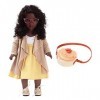 DOLLFUN World Girls Hanna Afrique Poupée tendance avec cheveux pour coiffer, vêtements, chaussures et accessoires, cheveux 