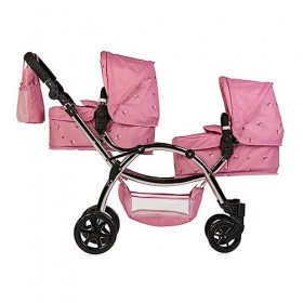 Roma Double Landau&nbsp;Darcie pour poupées –&nbsp;Rose 3–16&nbsp;ans