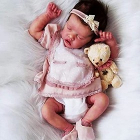 Poupée Bébé Reborn Fille 45,7 Cm en Silicone, Corps Complet, Doux Et Réaliste, Ressemble À Un Vrai Bébé, Jouets pour Enfants 
