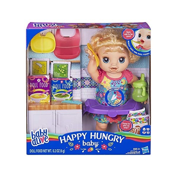 Baby Alive Step ‘N Giggle Baby Blonde Hair Doll with Light-Up Shoes, Responds with 25+ Sounds & Phrases, Drinks & Wets, Toy f