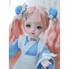 1/6 Mignon BJD Doll Ensemble Complet 22cm 8,66in Fait Main Poupée SD Résine Avancée Ball Jointed Doll avec Vêtements + Chauss