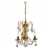 Melody Jane Maison de Poupées Véritable Cristal Chandelier 3 Bras Doré Finition Miniature 12V Éclairage