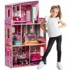 ROBUD Maison de poupée en Bois avec Accessoires | Jouet pour Enfants à partir de 3 Ans | Maison de poupée en Bois pour Enfant