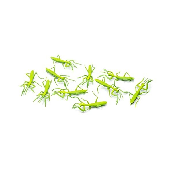 Miniblings Lot de 10 figurines mantantes en caoutchouc pour insectes