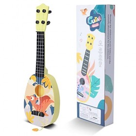 17 Pouces Guitare ukulélé, Enfants ukulélé Guitare Jouet 4 Cordes réglables Mini Enfants Instruments, Jouet dÉveil Musical 