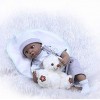 Toddler 22" 55 cm Full Body Silicone Réaliste Bébés Reborn Peau Noire Réaliste Bébé Poupée Bain pour Enfants Cadeau Jouet de 