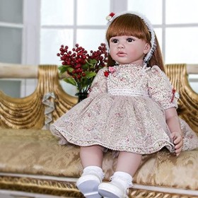 60cm poupée à Collectionner Princesse Bambin Fille poupée avec poupée de Cheveux blonds Ultra Longs poupée Faite à la Main